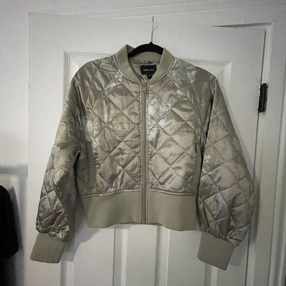 Members only satin bomber